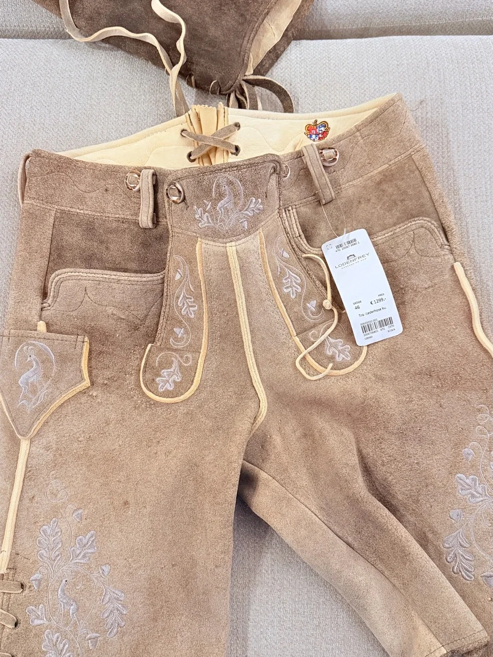 Authentic luxury German Lederhosen by Lodenfrey München am Dom / Meindl.